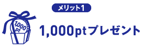 1,000ptプレゼント